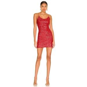 Alice + Olivia Nelle Red Sequin Mini Dress Size 6 Bright Poppy Cocktail Party